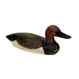 Rustic Hand-Carved Wood Duck Figurine 10.5 Inch Distressed Tabletop Decor Model