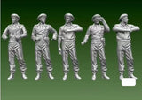 1/32 Scale Diorama WwII British Tank Team 5 Figures Model Resin Printed Toys Model