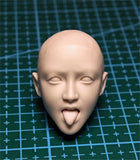 1/6 Scale Spitting tongue Head Sculpt Carving  Expression  Model for 12" figure Model