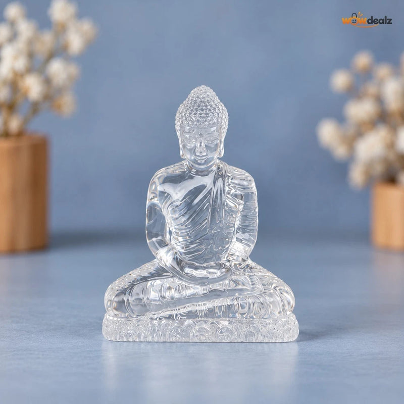 Clear Concentration Style Resin Buddha Statue Figurine Home Car Dashboard D¨¦cor Model
