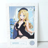 Frenda Seivelan Blue Window Waifu Card Anime Girl Wall Art Oversized Board A5 Model