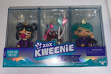 XOX Kweenie Fearless Kweens Series 3-Pack Premium 4" Figurines & Display Case Model