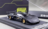 PSC 1:64 HEC Black LP800-4 Racing Sports Model Diecast Collect Car Model