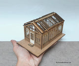 1:48th dolls house miniature Victorian Conservatory Orangery model kit Model