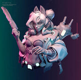 1/10 Resin Figure Bust Mecha Girl unpainted unassembled a-1451-km Model