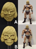 1/12 Unpainted Mechanical He-Man Head Carving Sculpt Model Toys Model