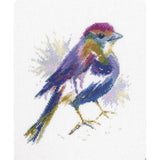 RTO counted Cross Stitch Kit "Blue feather" M571, 14,5x17 cm, DIY Model