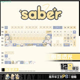 Fate Saber Artoria PBT Keycaps 122 Keys Side Lit Mechanical Keyboard Gift Decor Model