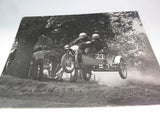VINTAGE LARGE PHOTO ON BOARD Motor Cycle Sidecar Scrambling 1960s Model