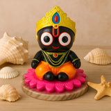 Lord Jagannath Idol on Kamal Base Premium Marble Dust Murti Figurine Statue Model