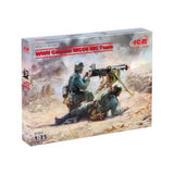 ICM 35645 Plastic model figures kit Scale 1:35 WWII German MG08 MG Team 2figures Model