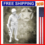 1/35 Scale Die-Cast Resin Figure Model Kit WWII US Soldier At Rest Unassemble... Model