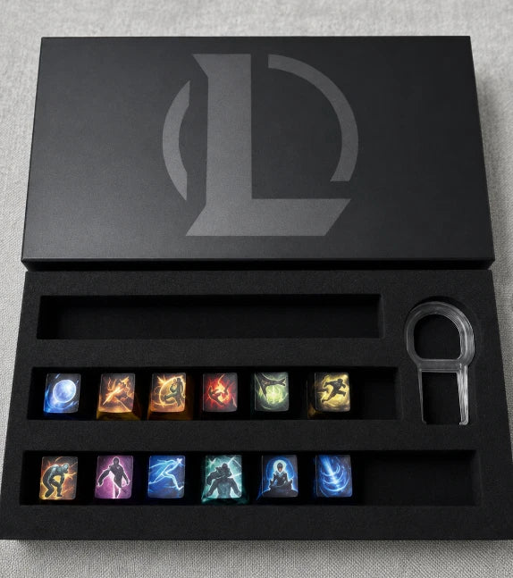 League of Legends Summoner Spell Keycaps Set 12pc OEM PBT Mechanical Keyboard Model