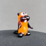 1" Mini Glass Hamster Figurine Hand Blown Animal Miniature Dollhouse Decor Gift Model