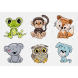 Luca-S counted cross stitch kit "Ornaments Friends I Set of 6 pcs", a ca. 8x9cm, Model