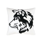 CDA stamped cross stitch kit cushion "Dog head", 40x40cm, DIY Model