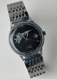 Slava 2414 MiG-29 Model 3991230 Original Vintage Soviet Mechanical Watch 1990s Model