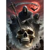 5D DIY Grim Reaper Diamond Painting Kits for Adults, Halloween Skull Diamond ... Model