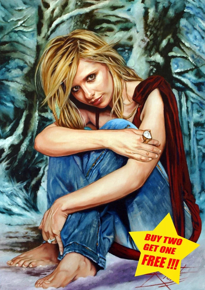 Sarah Gellar / Fine Art Print / Sleeved W Backing Board / Signed By Rick Melton Model