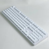 108 Keys White Blank NO Legends PBT Keycap Set Model