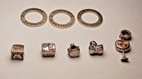 LOT OF 8 Sterling Silver .925 Charms (From A Pandora Charm Bracelet)  24 grams Charms