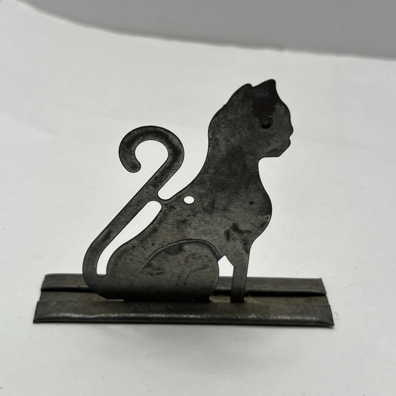 Gray Cat metal Memo or Photo Holder  art deco Model