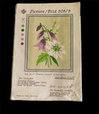 Very RARE Vintage  made in W. Germany Cross Stich kit~FLOWERS~ cut sz 9x9?? Model