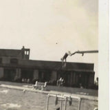 Vintage Snapshot Photo Person Dives Into Pool Diving Board Swimming B&W Model