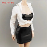 1/6 Scale Female Clothes PU Strapless Top Model Fits for 12" Action Figure Model