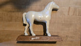 Vintage White Horse Scotch Whiskey Horse  figurine display Model