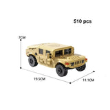 MOC Car Hummer H1 Building Block Model Kit Toy Gift 510 Pcs Model