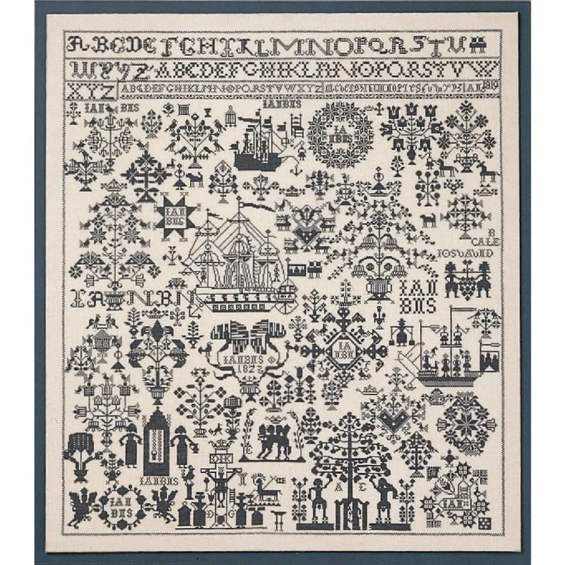 Permin counted cross stitch kit "Sampler", 65x72cm, DIY, HH21249 Model