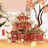 Rouge Shop Restaurant 3D Metal Puzzle Model Kits Assemble Jigsaw Toys Model