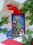 Xmas stocking Spark Celebration Counted Cross Stitch Kit ?C DIY Needlework Craft Model