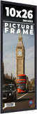 10x26 Frame Black Real Wood Picture Frame Width 0.75 inches | Interior Frame Dep Model