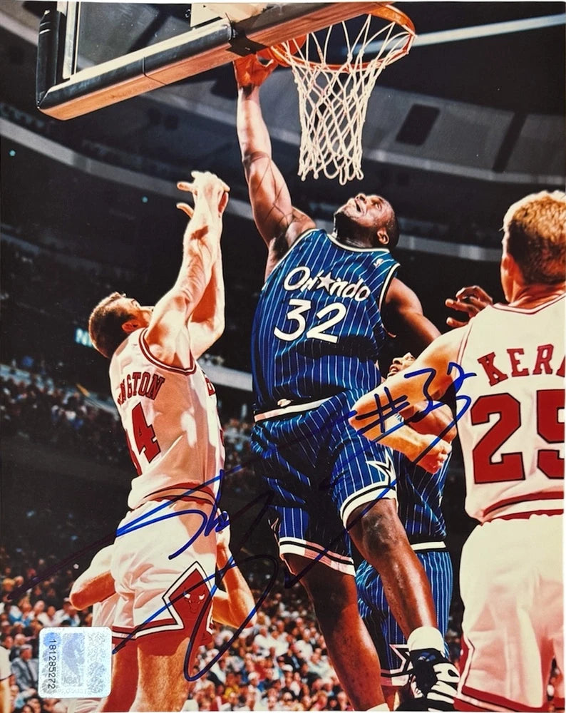 Shaquille O'Neal signed Orlando Magic NBA 8x10 Photo #32-The Score Board COA HOF Model