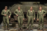 Sherman Tank Crew 4set 1/24 Scale 75mm Full Resin Figure Unpainted Model Toys Model