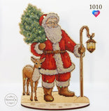 DIY cross stitch kit on wood "New Year's Eve" Model