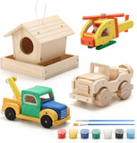 Woodworking Building Kits for Kids with Birdhouse, 4-In-1 Kids STEM Projects Set Model