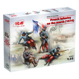 ICM 35705 Plastic model kit 1:35 French Infantry on the march (1914) (4 figures) Model