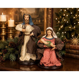 VTG Holy Family Nativity Figures Christmas Creche Large Mache Figurines Model