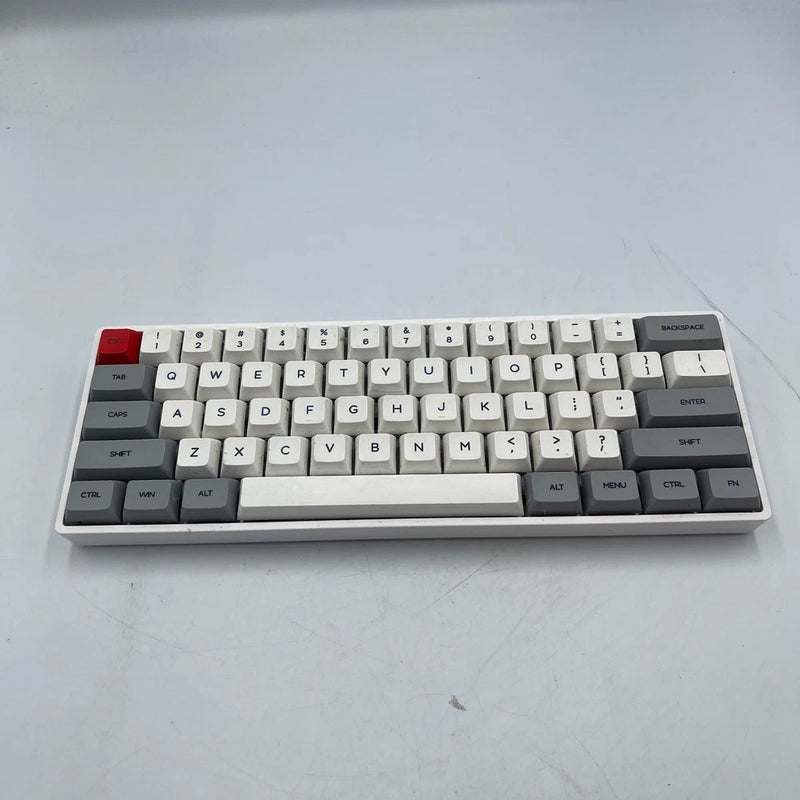 Skyloong Gaming Keyboard White Gray RGB Backlit Fully Programmable PBT Keycaps Model