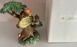 Hallmark Tender Touches Store Display Bear Raccoon in Tree Rare Vintage 1988 Model