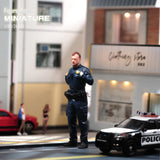 1/18 Beard Policeman Scene Props Miniatures Figures Model For Cars Vehicles Toys Model