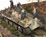 1/35 Resin Model Kit WWII German Tank Crew Set 5 Figures Unassembled Unpainted Model