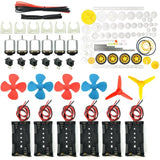 Comprehensive 6 Set DIY Electric Motor Kit: 24000 RPM & 84 Gears for Kids Model