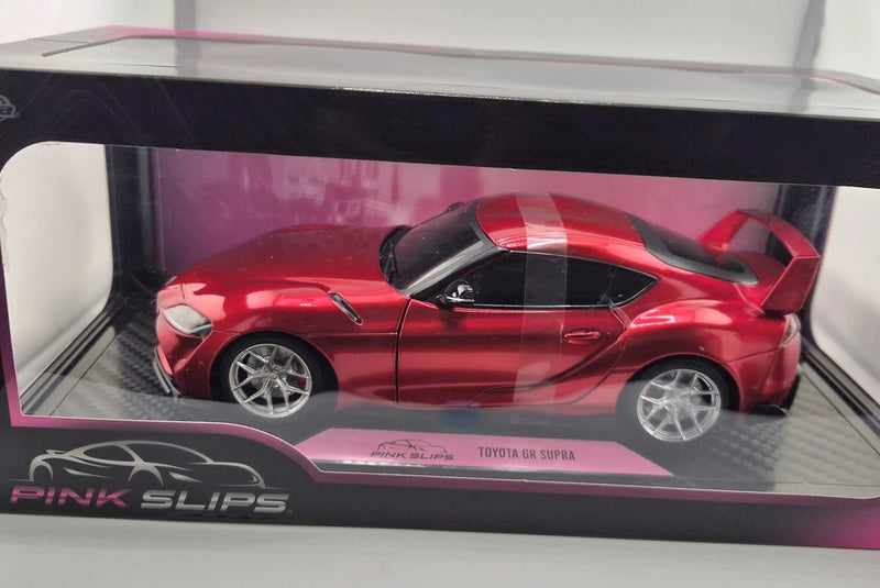 Jada Pink Slips 1:18 Toyota GR Supra Red Metallic Diecast Model Car 36468 Model
