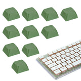 10Pcs XDA Profile Keycap Set PBT Mechanical Numeric Keypads, Dark-Green Model