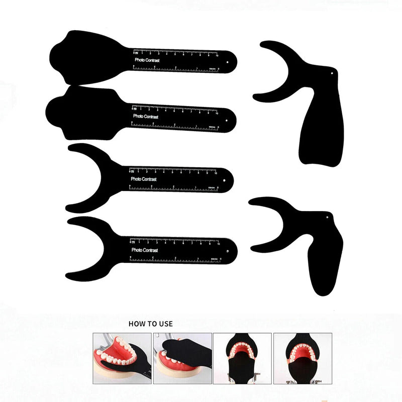 Dental Oral Photo Contrast Set Kit Black Background Board Photography Contraster Model