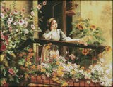 Needlework Crafts Full Embroidery Counted Cross Stitch Kits A Pensive Moment Model